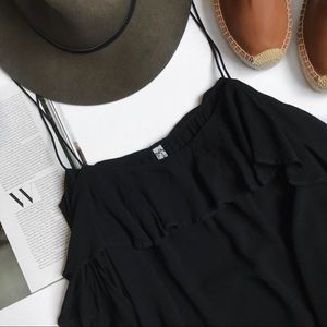 Free People Intimately Cascade Black Cami